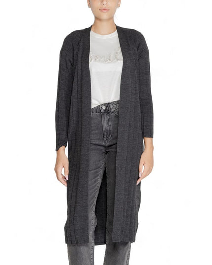 Only Gray Marabou Cardigan