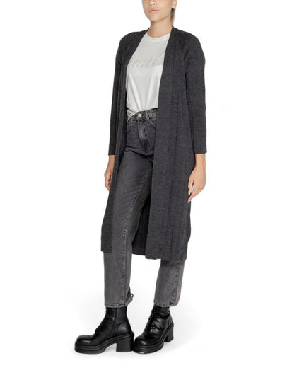 Only Gray Marabou Cardigan