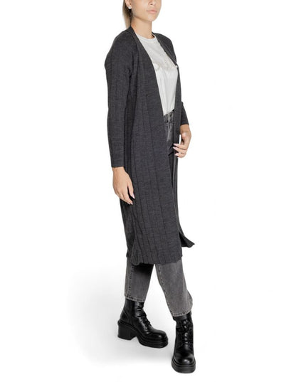 Only Gray Marabou Cardigan