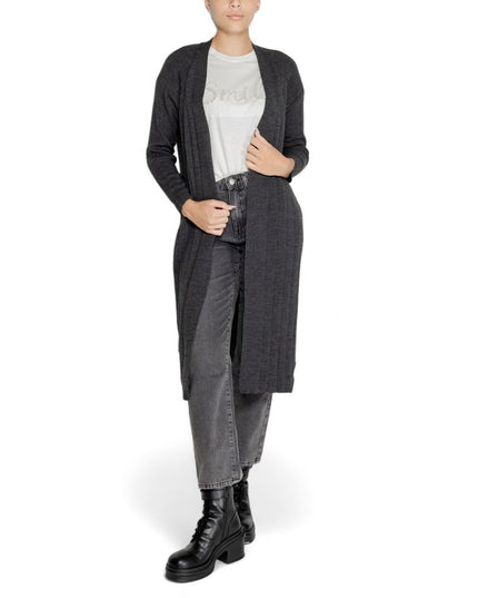 Only Gray Marabou Cardigan
