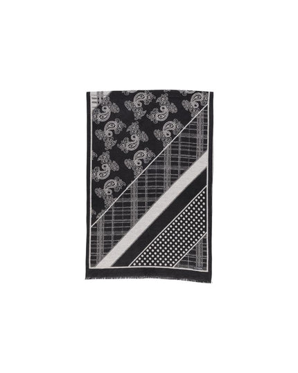Sandro Ferrone Black Viscose Scarf