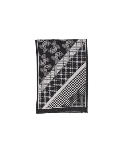 Sandro Ferrone Black Viscose Scarf