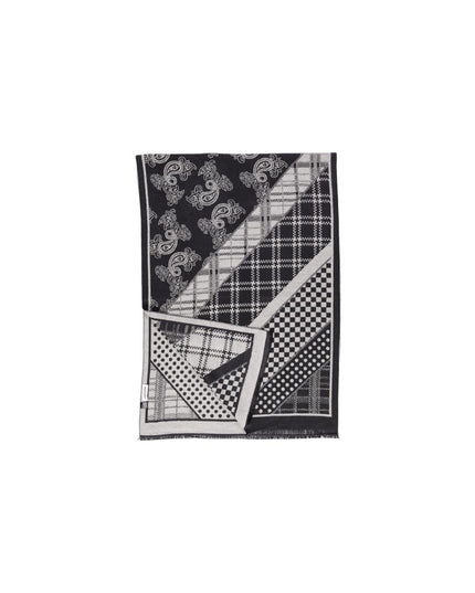Sandro Ferrone Black Viscose Scarf