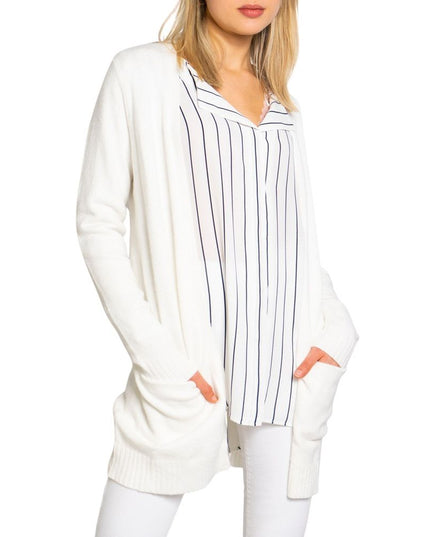 Vila Clothes White Viscose Cardigan
