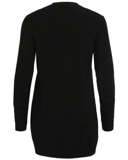 Vila Clothes Black Viscose Cardigan