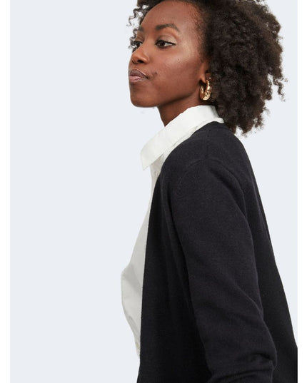 Vila Clothes Black Viscose Cardigan