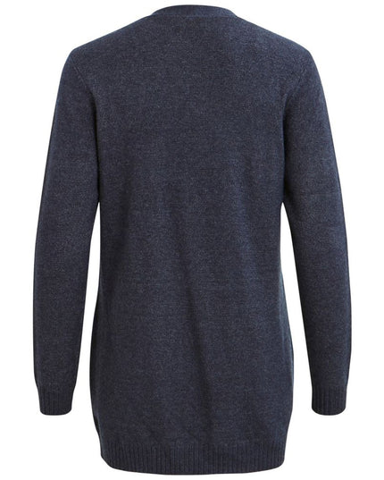 Vila Clothes Blue Viscose Cardigan