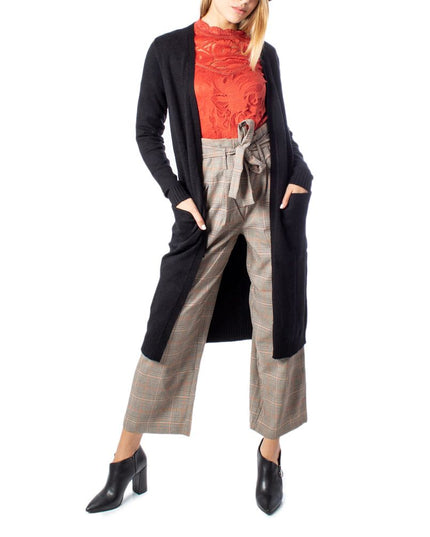 Vila Clothes Black Viscose Cardigan