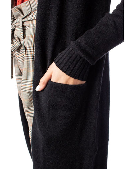 Vila Clothes Black Viscose Cardigan