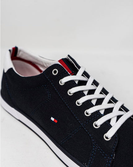 Tommy Hilfiger Blue Cotton Low Top Sneakers