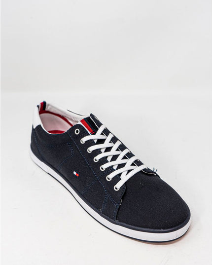 Tommy Hilfiger Blue Cotton Low Top Sneakers