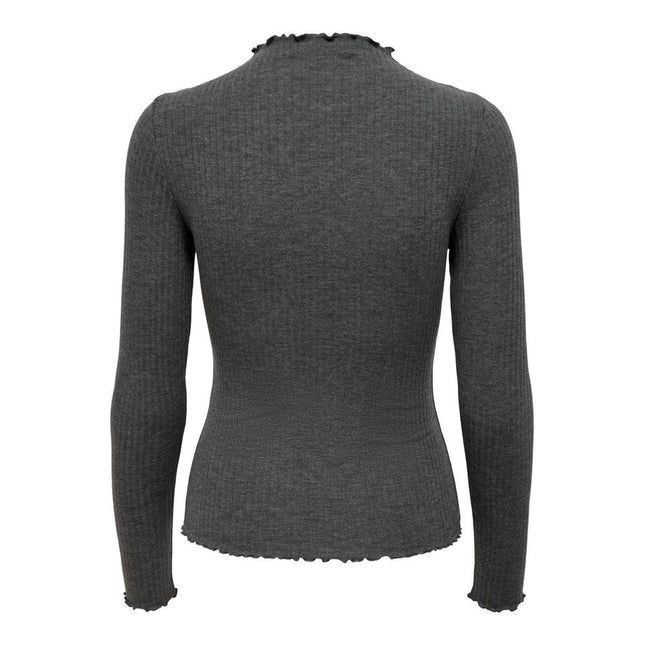 Only Gray Polyester Turtleneck