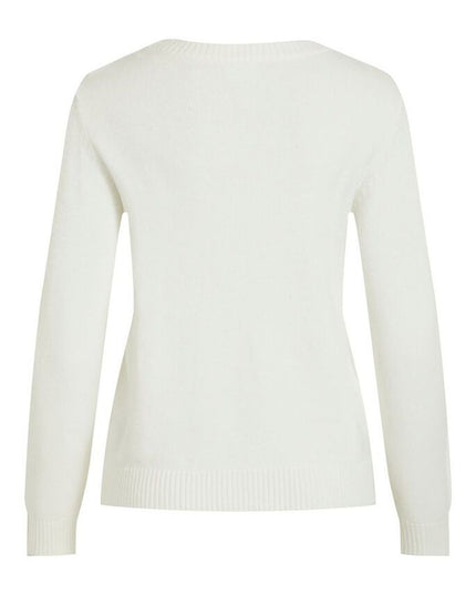 Vila Clothes White Viscose Sweatshirt