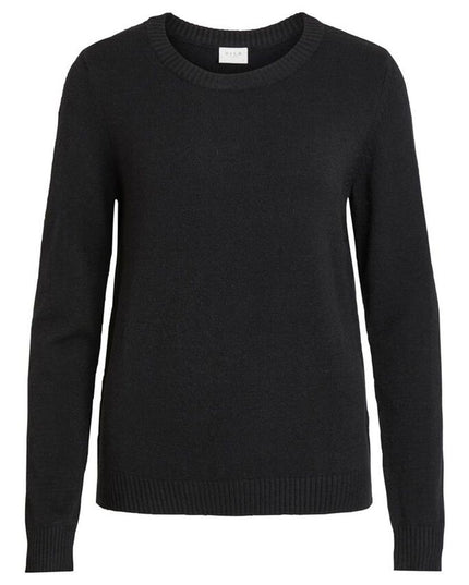 Vila Clothes Black Viscose Sweatshirt