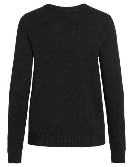 Vila Clothes Black Viscose Sweatshirt