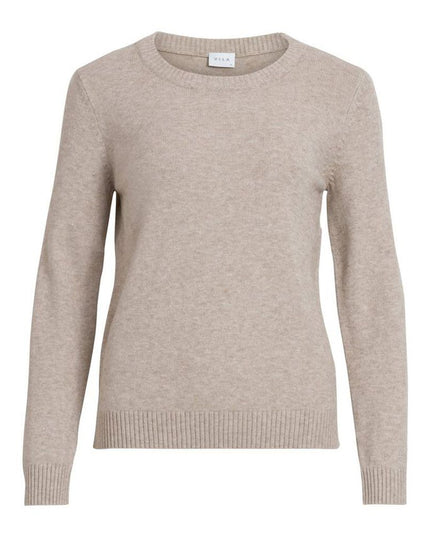 Vila Clothes Beige Viscose Sweatshirt