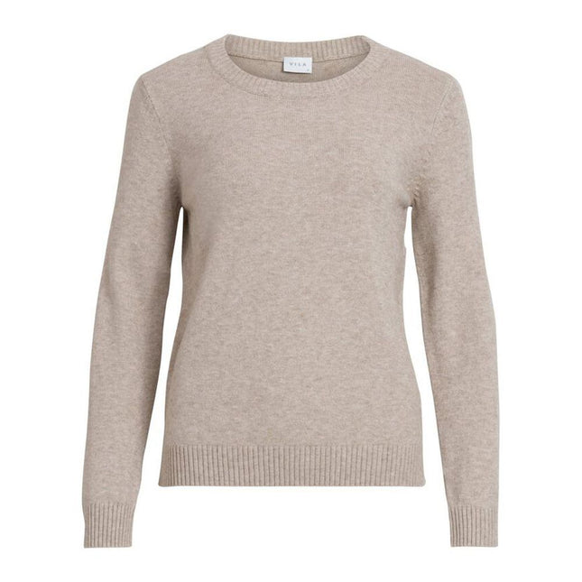Vila Clothes Beige Viscose Sweatshirt