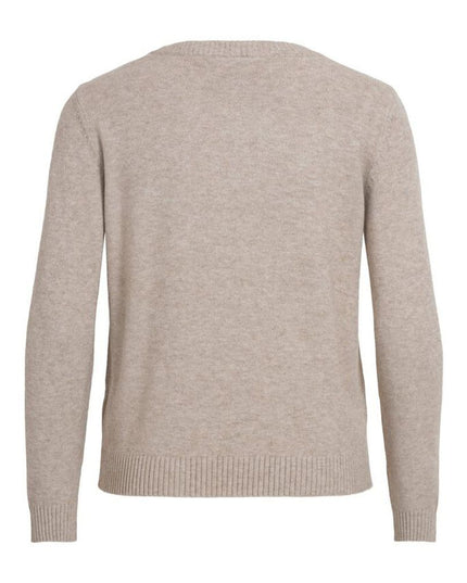 Vila Clothes Beige Viscose Sweatshirt