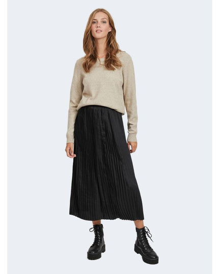 Vila Clothes Beige Viscose Sweatshirt