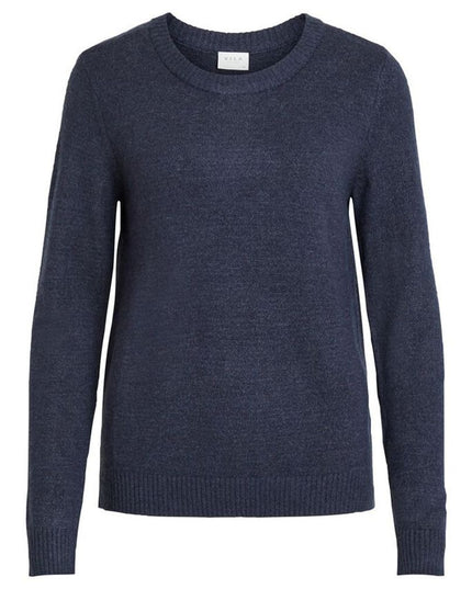 Vila Clothes Blue Viscose Sweatshirt