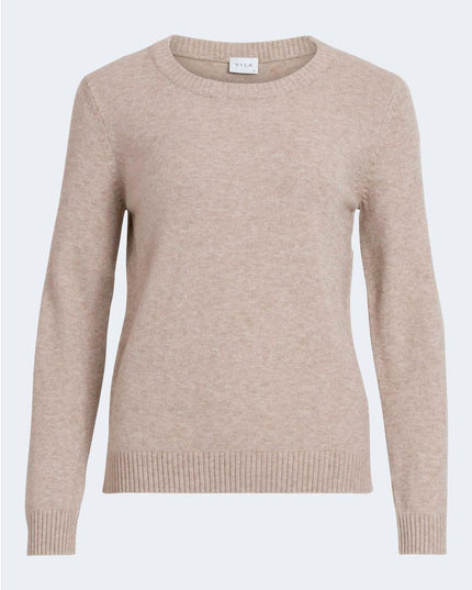 Vila Clothes Beige Viscose Sweatshirt