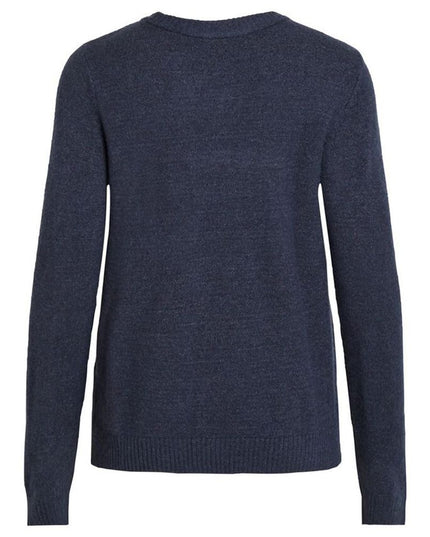 Vila Clothes Blue Viscose Sweatshirt