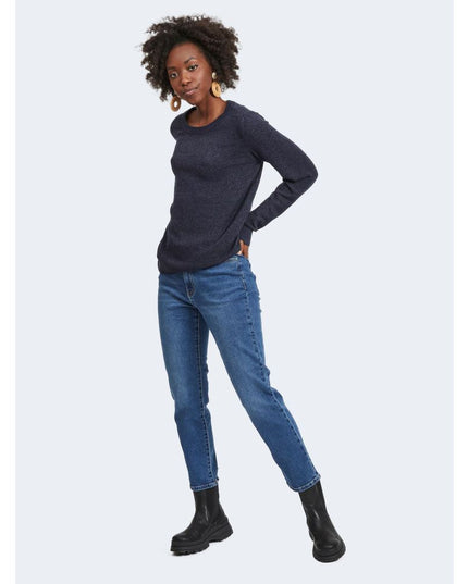 Vila Clothes Blue Viscose Sweatshirt