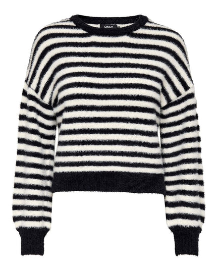 Only Black And White Marabou Sweatshirt