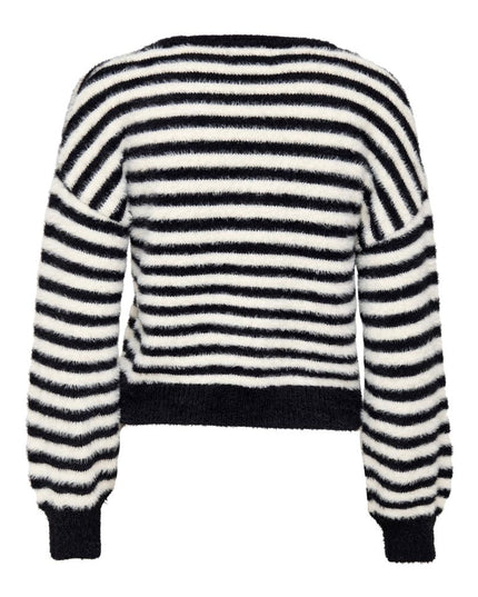 Only Black And White Marabou Sweatshirt