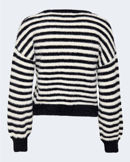 Only Black And White Marabou Sweatshirt