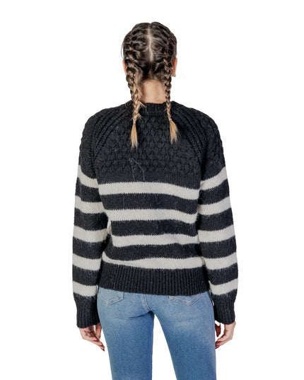 Only Black And White Recycled Polyester Sweatshirt