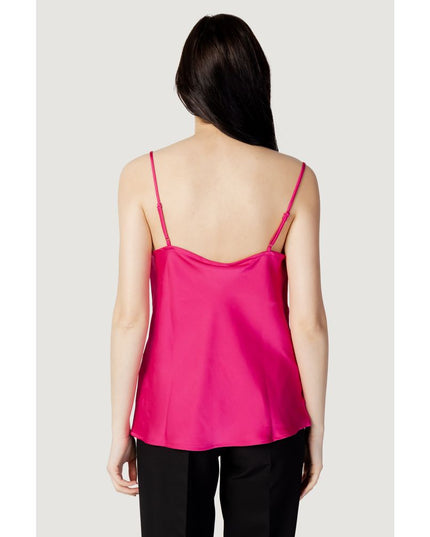 Vila Clothes Pink Polyester Tank Tops