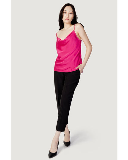 Vila Clothes Pink Polyester Tank Tops