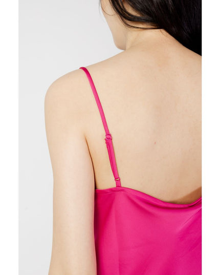 Vila Clothes Pink Polyester Tank Tops