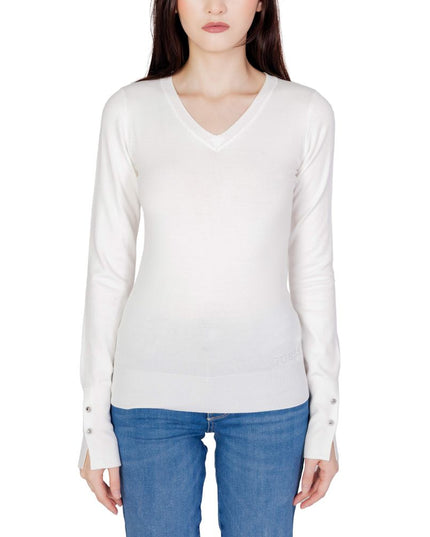 Guess White Cotton Sweatshirt