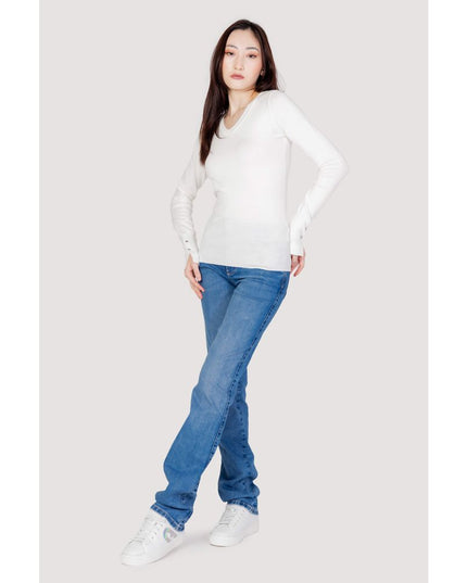 Guess White Cotton Sweatshirt