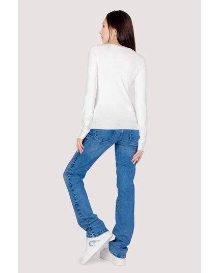 Guess White Cotton Sweatshirt