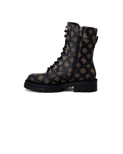 Guess Brown Artificial Leather Lace-Up Boots