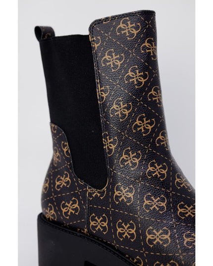 Guess Black Leather Ankle Boots
