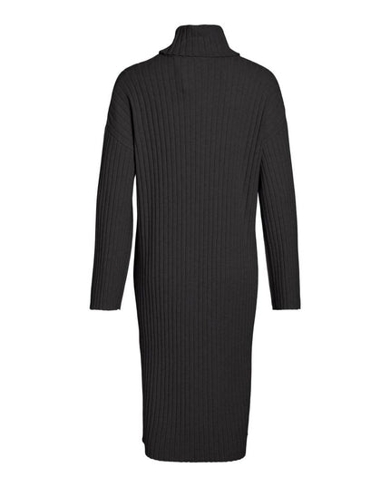 Vila Clothes Gray Nylon Midi Dress