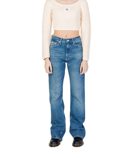 Calvin Klein Jeans Blue Cotton Mom Jeans