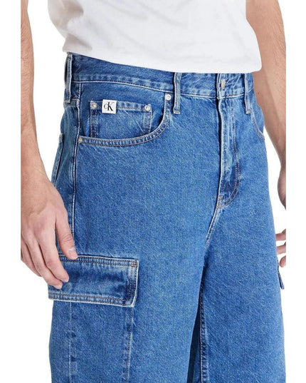 Calvin Klein Jeans Blue Cotton Bermuda Shorts