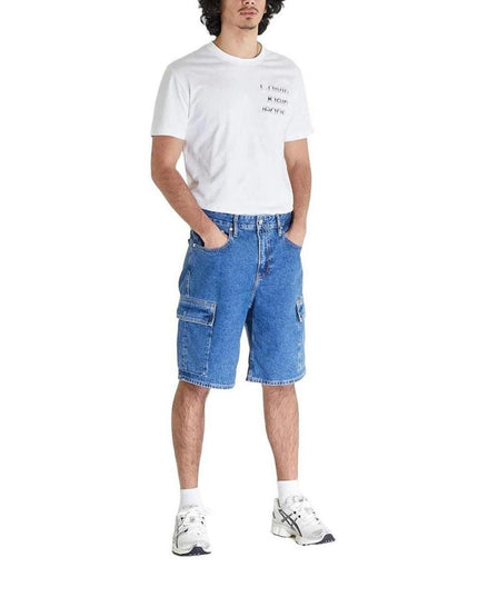 Calvin Klein Jeans Blue Cotton Bermuda Shorts