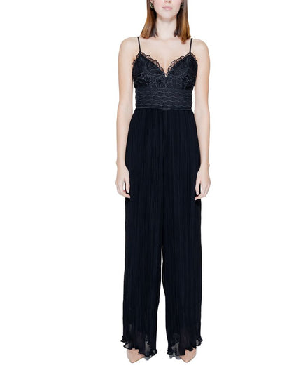 Guess Black Polyester Jumpsuit