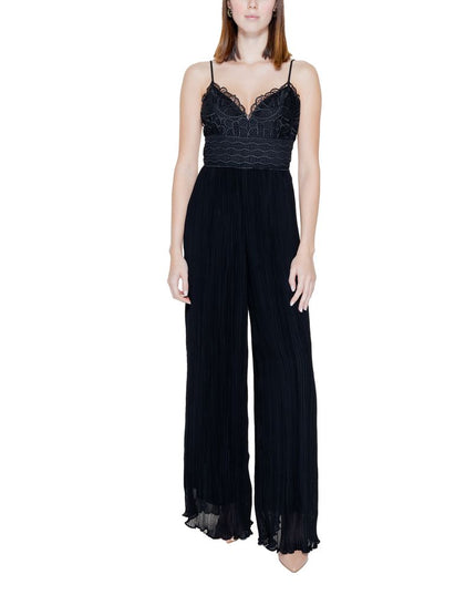 Guess Black Polyester Jumpsuit