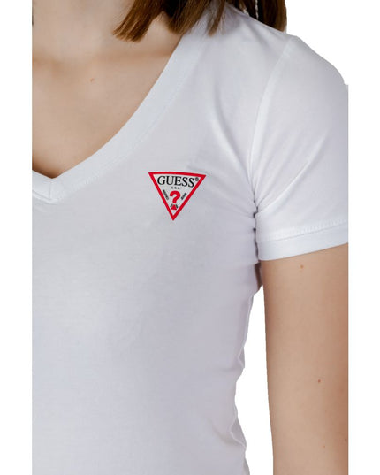 Guess White Cotton T-Shirt
