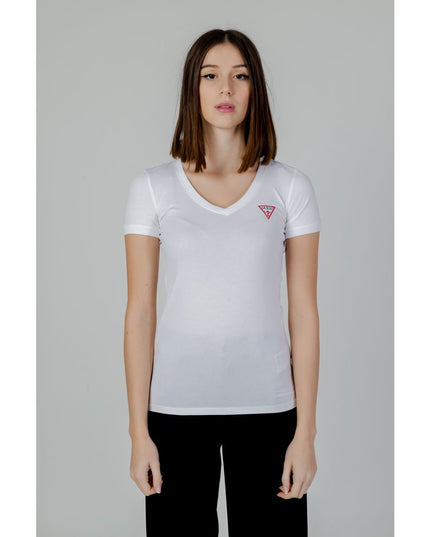 Guess White Cotton T-Shirt