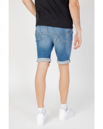 Gas Blue Cotton Bermuda Shorts