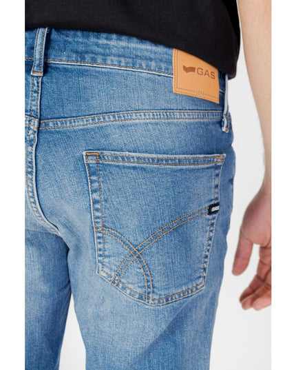 Gas Blue Cotton Bermuda Shorts