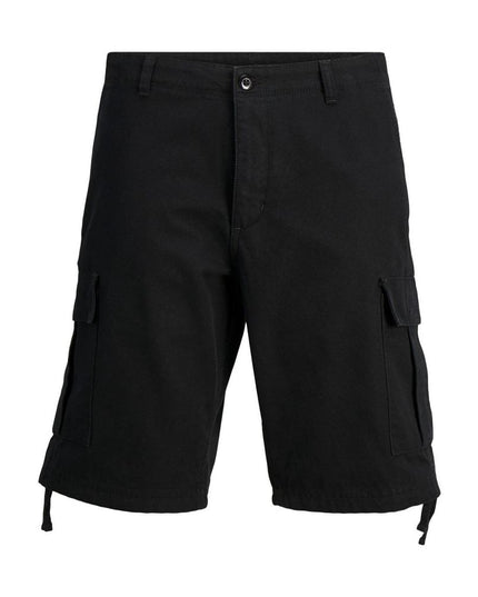 Jack Jones Black Cotton Bermuda Shorts